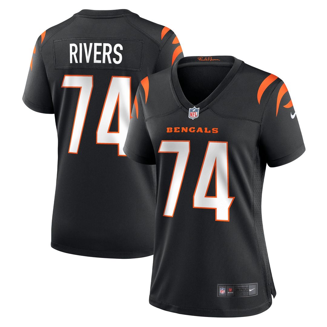 Jalen Rivers Cincinnati Bengals Women's Team Game Jersey - Black