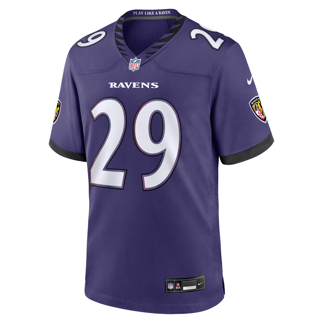 Chandler Rivers Baltimore Ravens Team Game Jersey - Purple