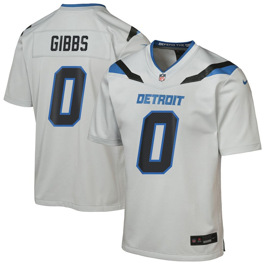 Jahmyr Gibbs Detroit Lions Youth 2026 Rivalries Collection Game Jersey - Silver