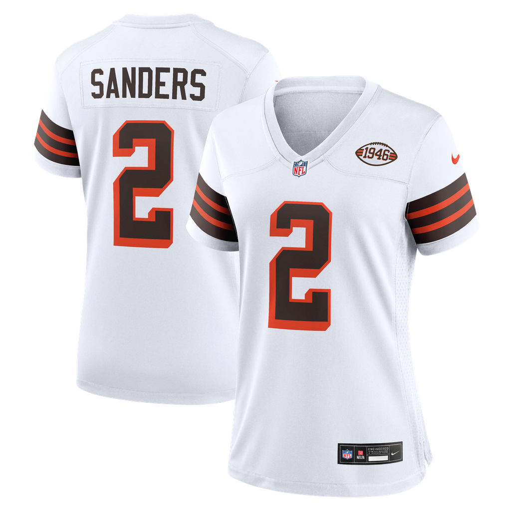 Shedeur Sanders Cleveland Browns Women's Alternate Game Jersey - White