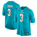 Chris Johnson Miami Dolphins Team Game Jersey - Aqua