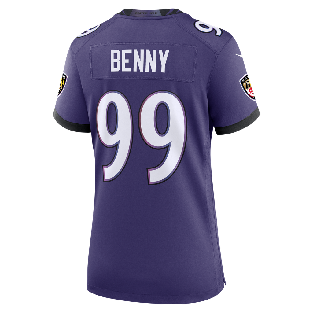 Rayshaun Benny Baltimore Ravens Women's Team Game Jersey - Purple