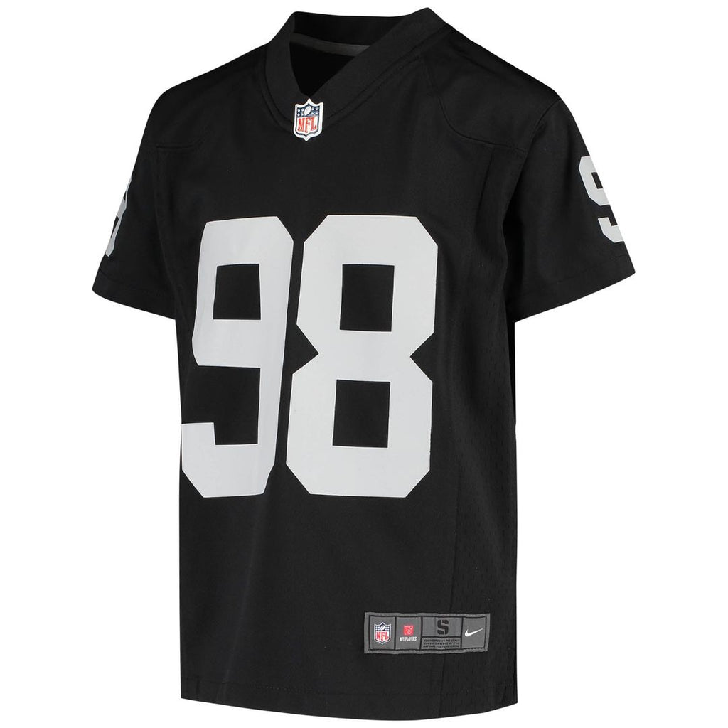 Maxx Crosby Las Vegas Raiders Youth Game Jersey - Black