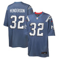 TreVeyon Henderson New England Patriots Youth Rivalries Collection Game Jersey - Blue