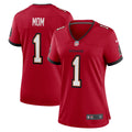 Number 1 Mom Tampa Bay Buccaneers Women's Game Jersey - Red