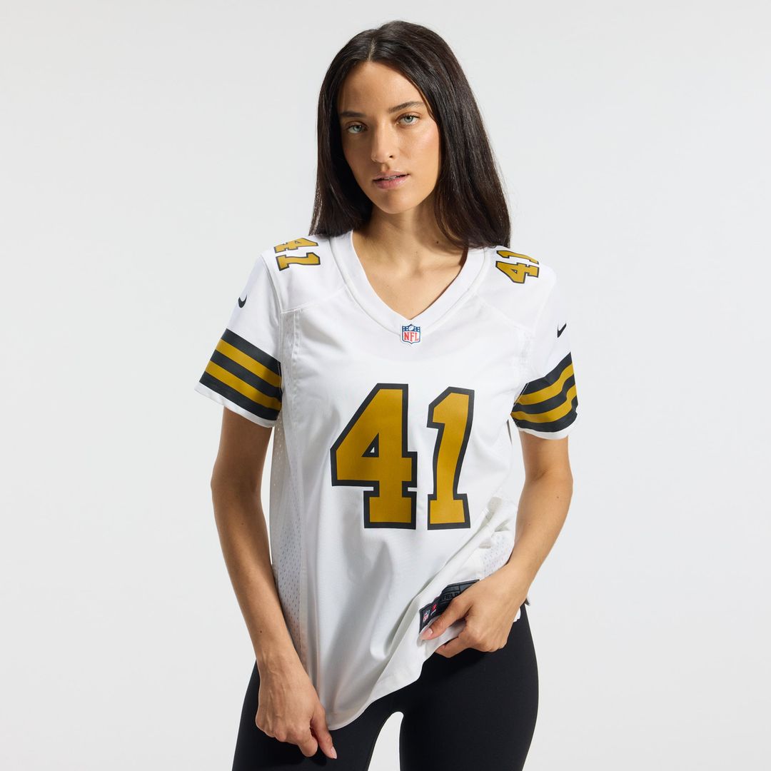 Alvin Kamara New Orleans Saints Women's Alternate Game Player Jersey - White