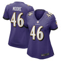 Nick Moore Baltimore Ravens Women's Game Player Jersey - Purple