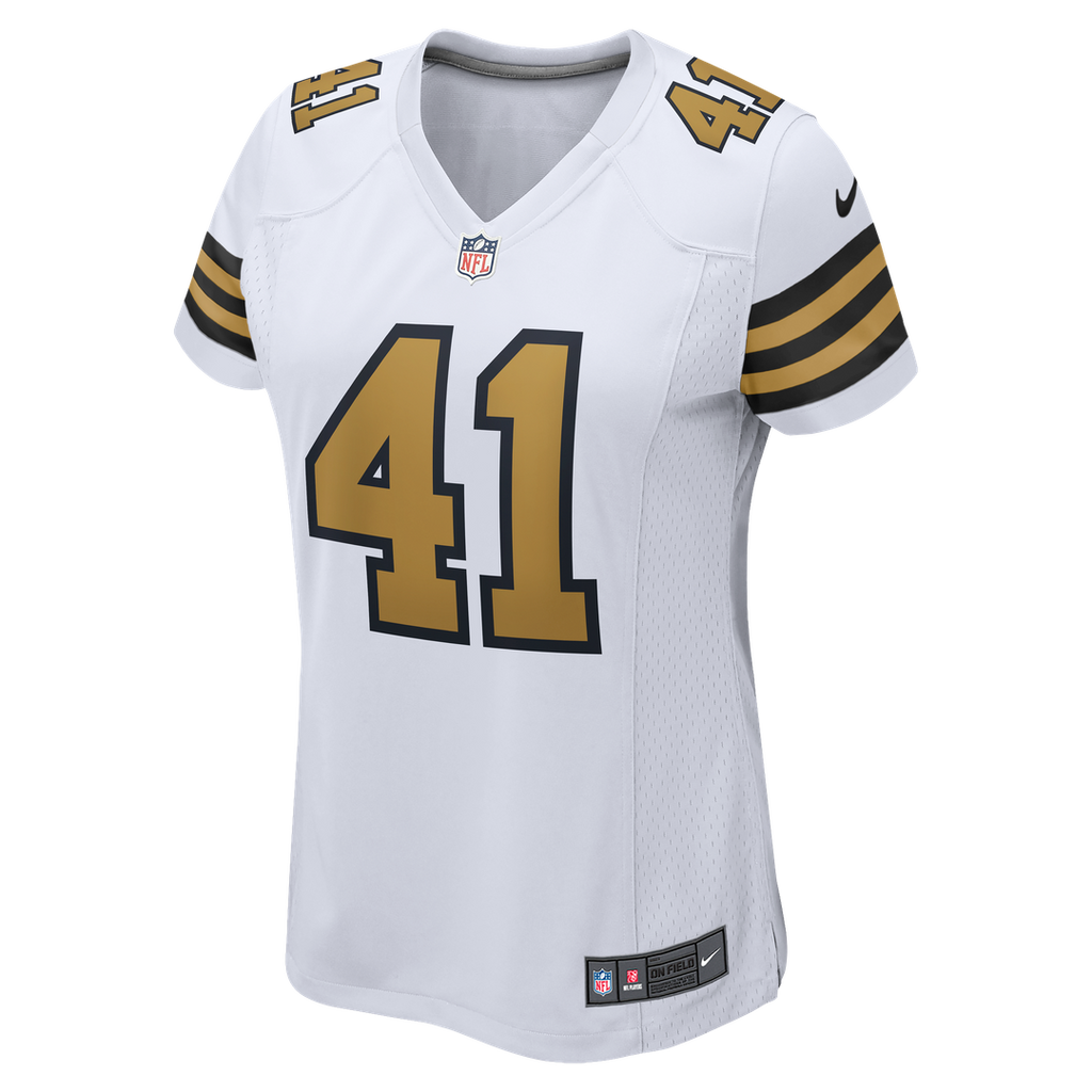 Alvin Kamara New Orleans Saints Women's Alternate Game Player Jersey - White