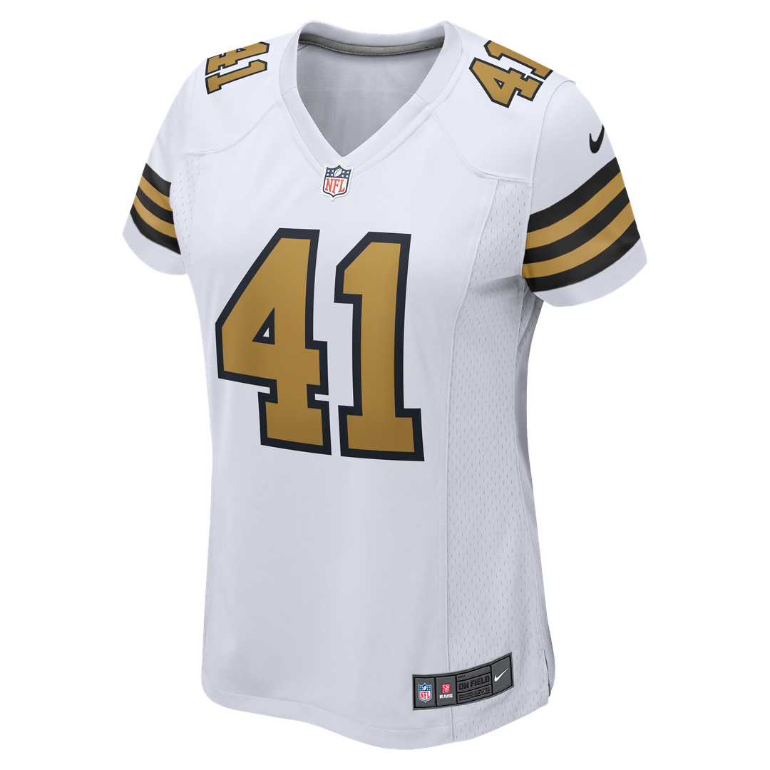 Alvin Kamara New Orleans Saints Women's Alternate Game Player Jersey - White