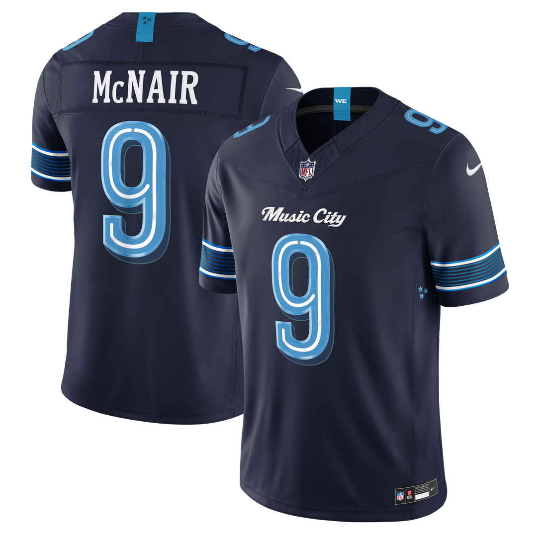 Steve McNair Tennessee Titans 2026 Rivalries Collection Stitched Limited Jersey - Navy