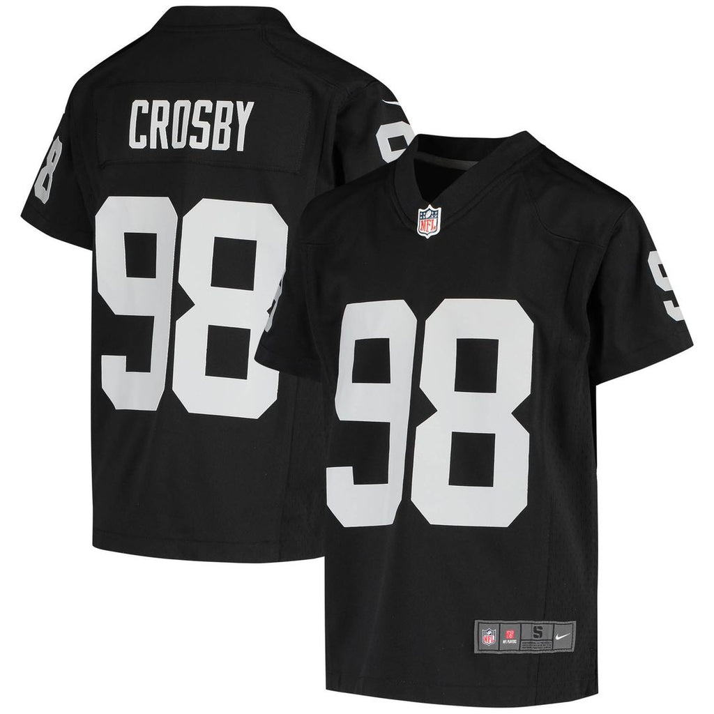 Maxx Crosby Las Vegas Raiders Youth Game Jersey - Black