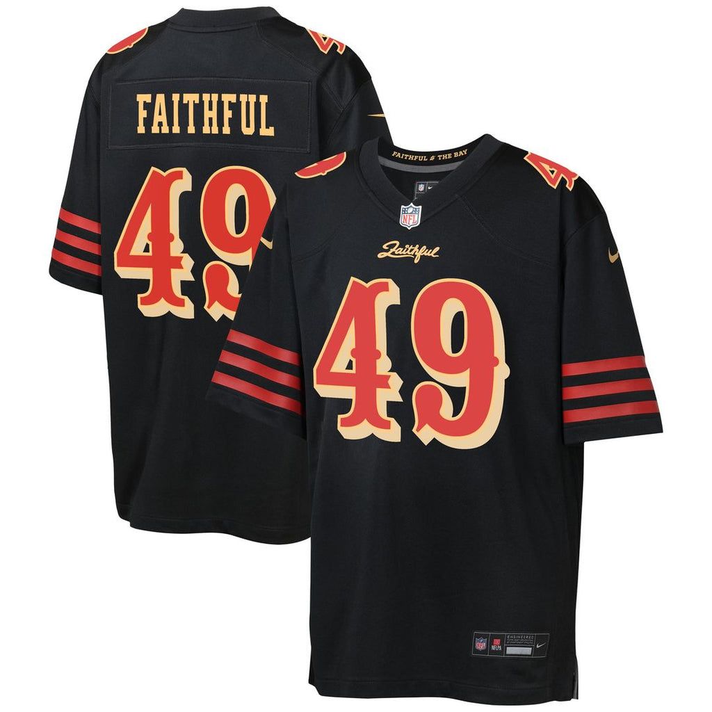 The Faithful San Francisco 49ers Youth Rivalries Collection Game Jersey - Black