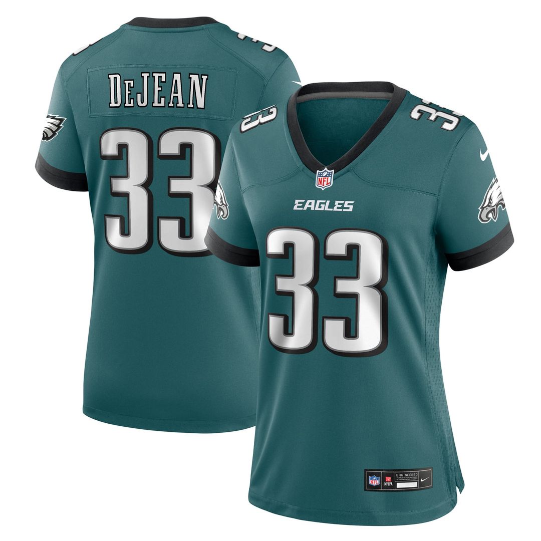 Cooper DeJean Philadelphia Eagles Women's Team Game Jersey - Midnight Green