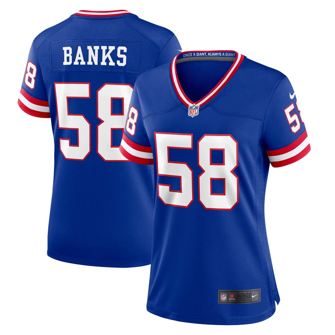Carl Banks New York Giants Women's Classic Retired Player Game Jersey - Royal