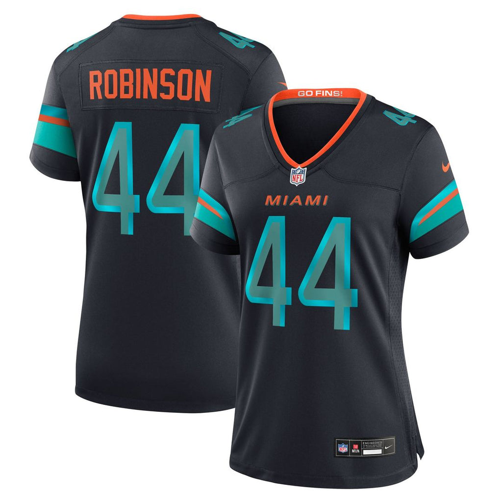 Chop Robinson Miami Dolphins Women's Rivalries Collection Game Jersey - Navy