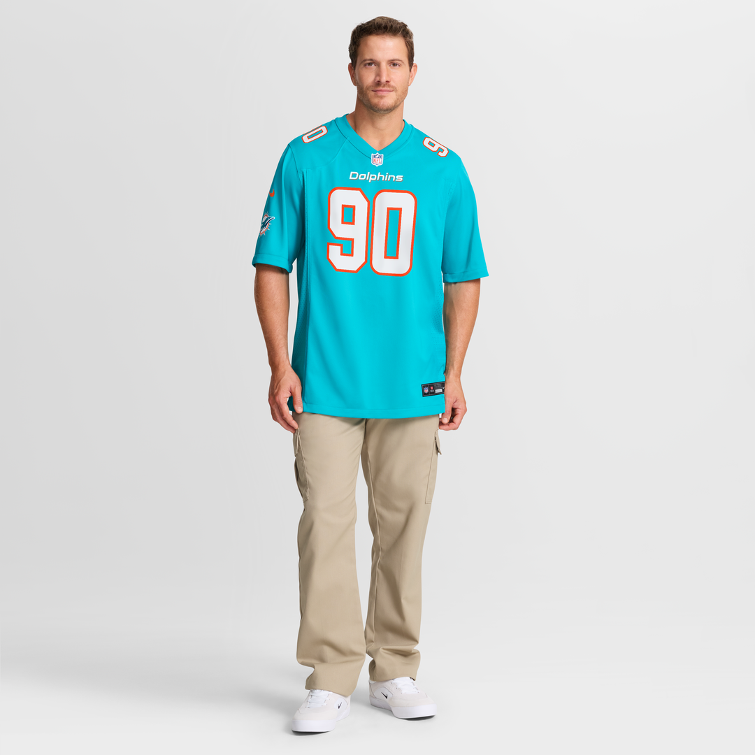 Kenneth Grant Miami Dolphins Team Game Jersey - Aqua
