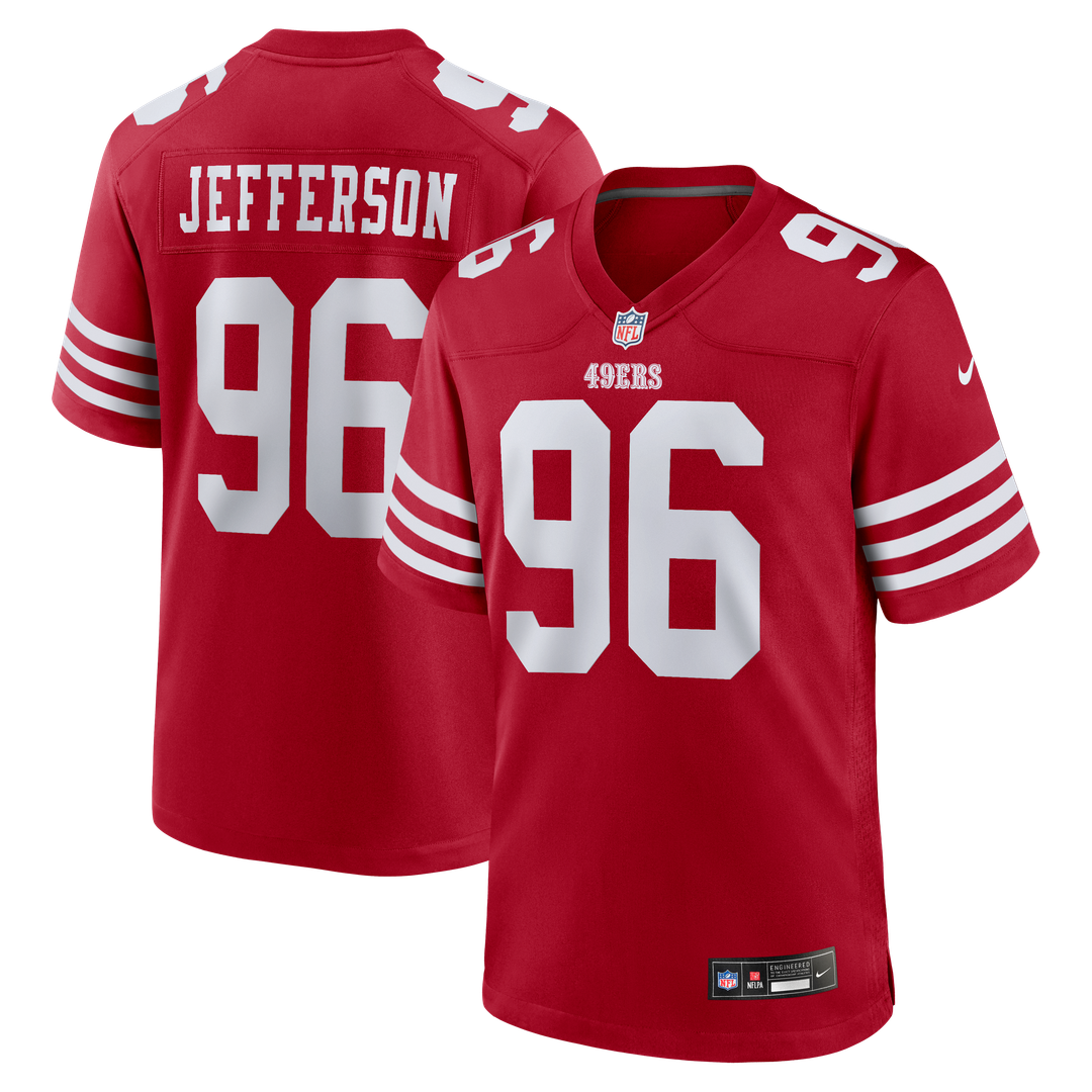 Jordan Jefferson San Francisco 49ers Team Game Jersey - Scarlet