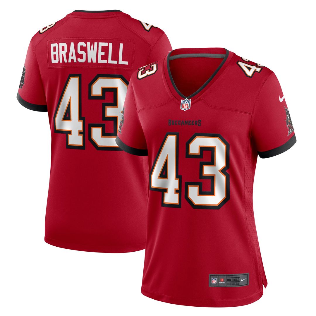 Chris Braswell Tampa Bay Buccaneers Women's Team Game Jersey - Red