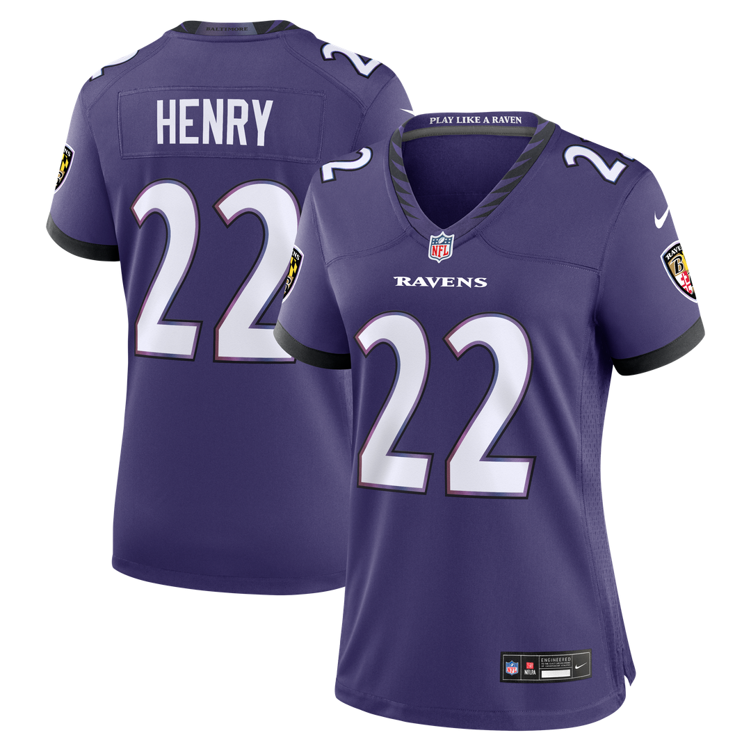 Derrick Henry Baltimore Ravens Women's Team Game Jersey - Purple