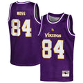 Randy Moss Minnesota Vikings Youth Retired Player NFL Basketball Fashion Jersey - Purple