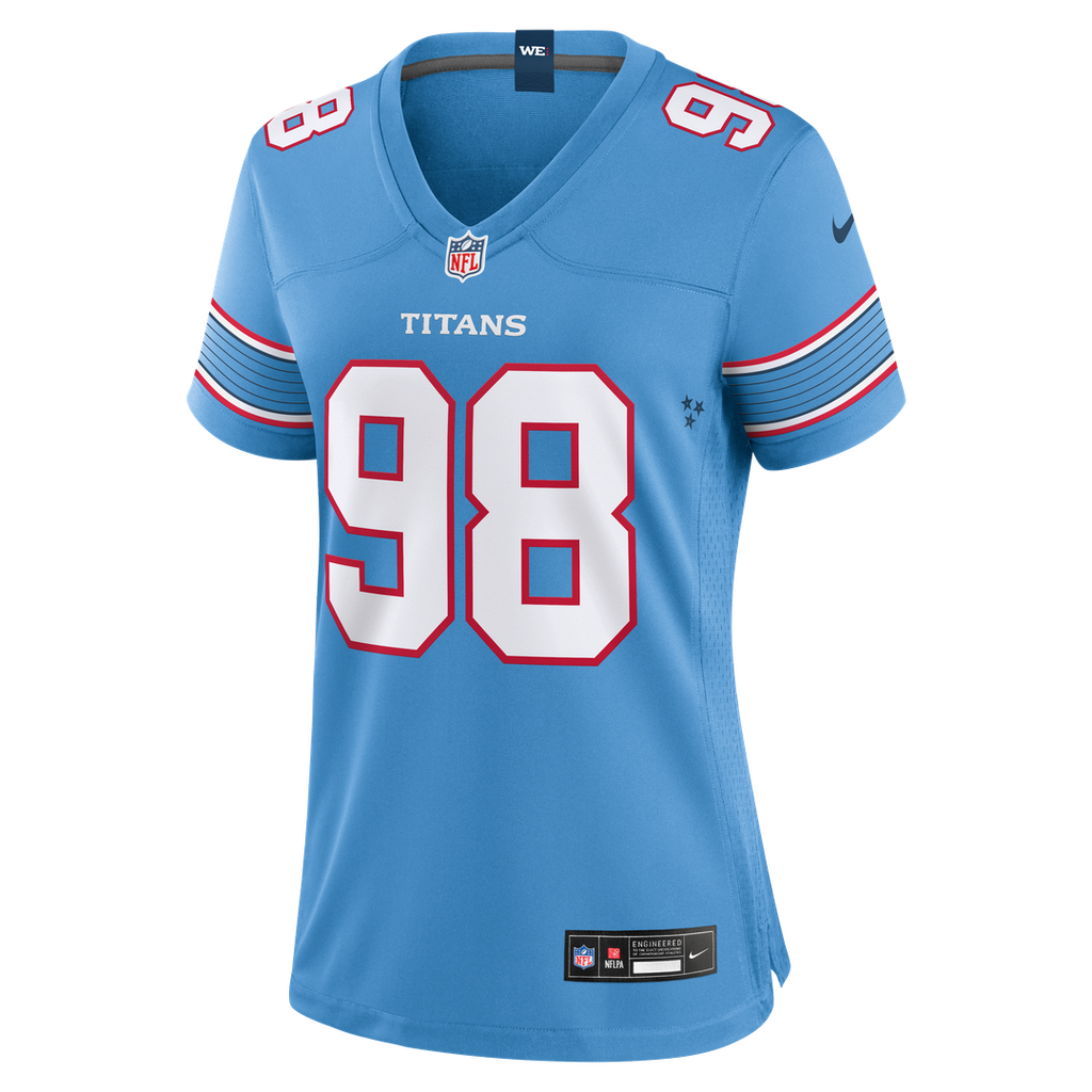 Jeffery Simmons Tennessee Titans Women's Game Jersey - Light Blue