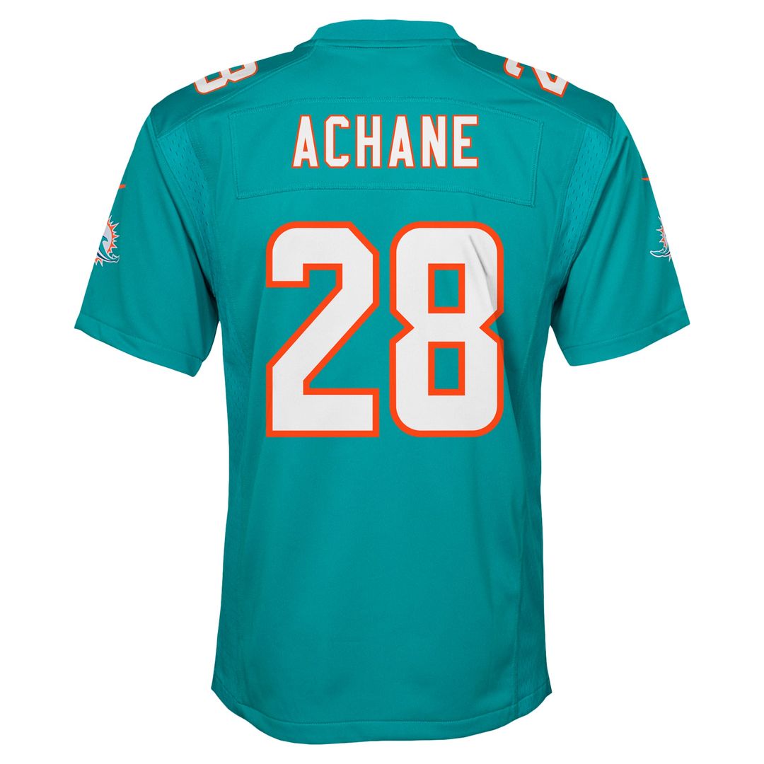 De’Von Achane Miami Dolphins Youth Game Jersey - Aqua