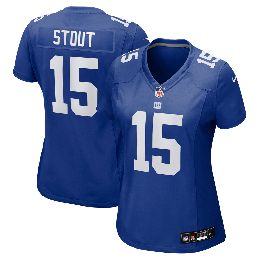 Jordan Stout New York Giants Women's Team Game Jersey - Royal