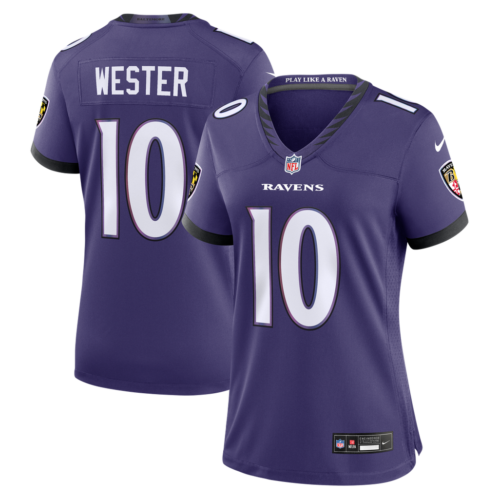 LaJohntay Wester Baltimore Ravens Women's Team Game Jersey - Purple