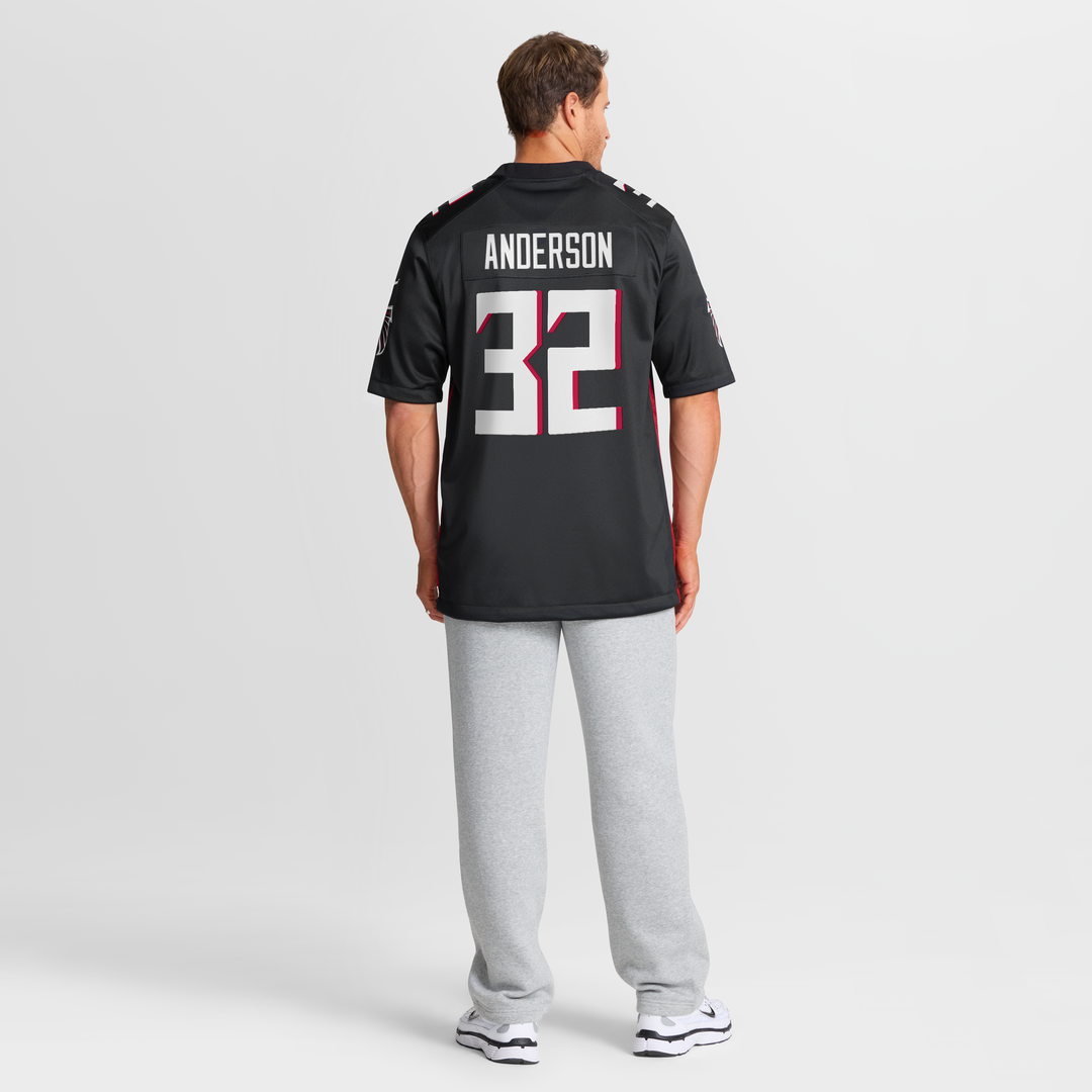 Jamal Anderson Atlanta Falcons Game Retired Player Jersey - Black