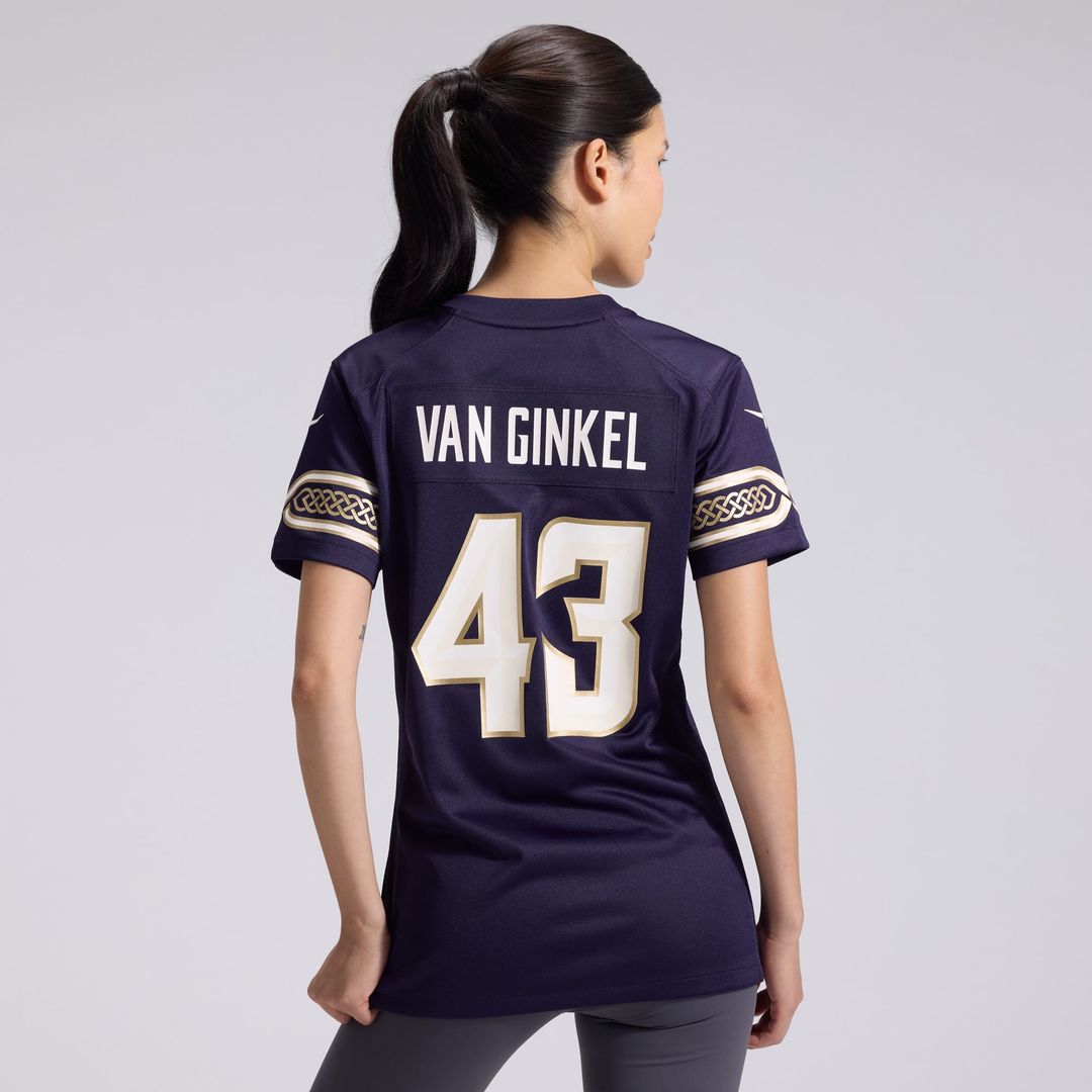 Andrew Van Ginkel Minnesota Vikings Women's 2026 Rivalries Collection Game Jersey - Purple