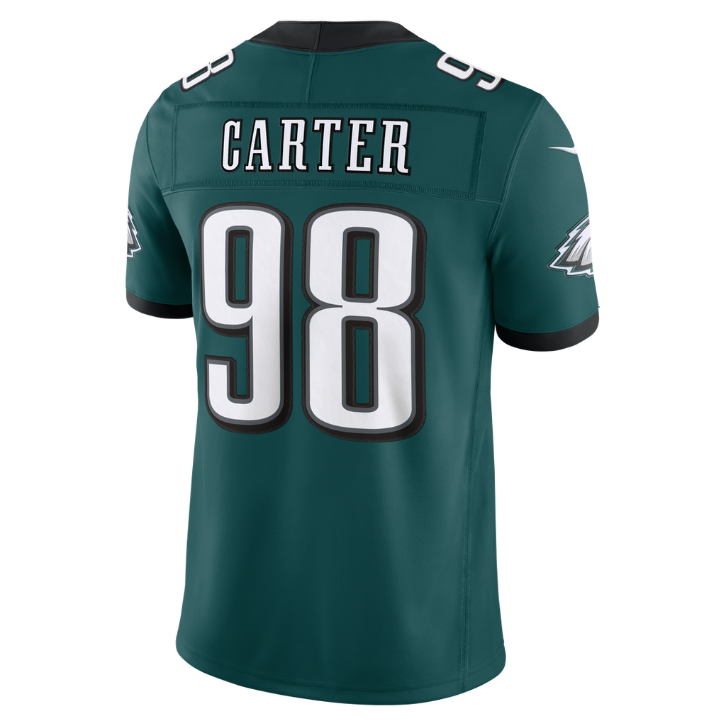 Jalen Carter Philadelphia Eagles Team Vapor F.U.S.E. Stitched Limited Jersey - Midnight Green