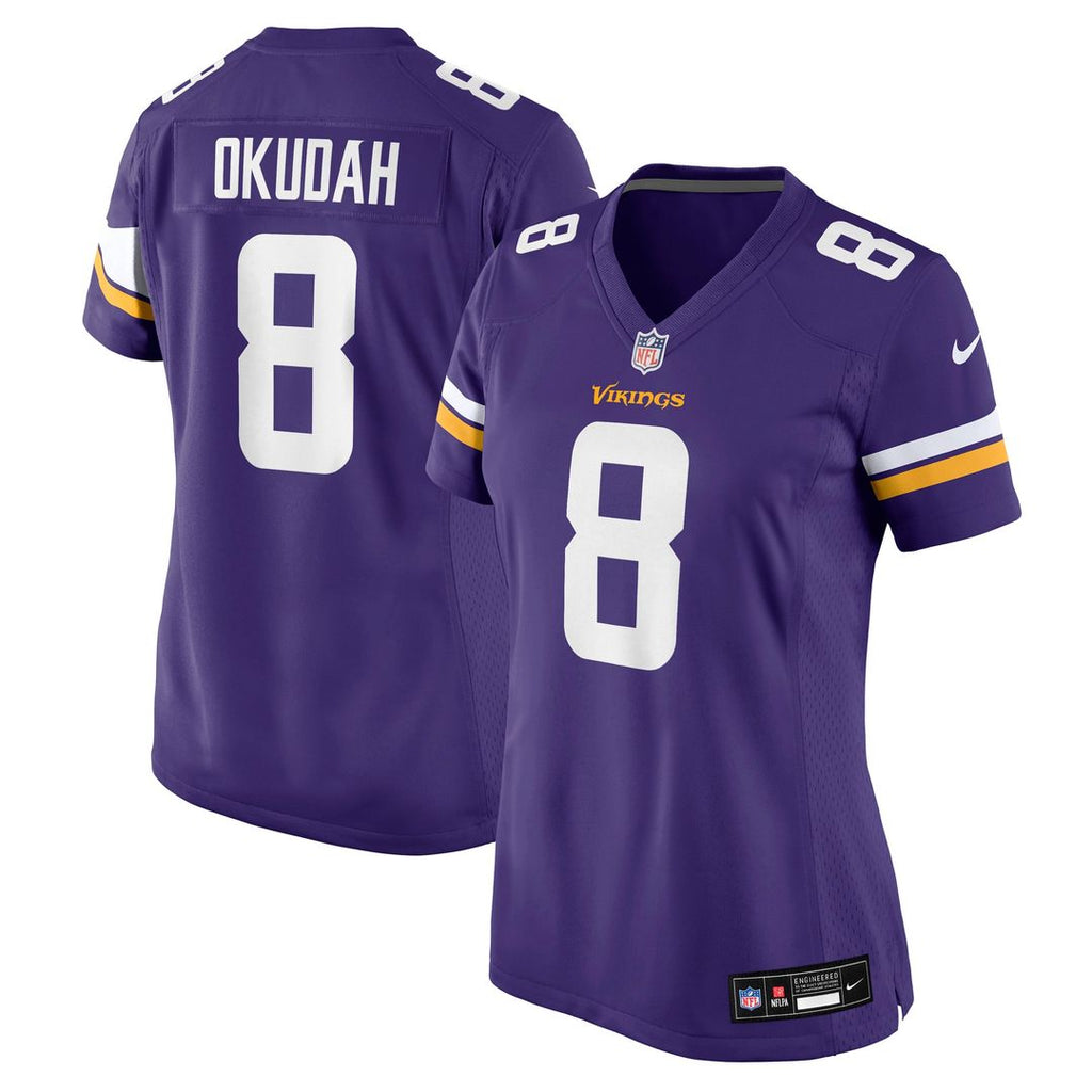 Jeff Okudah Minnesota Vikings Women's Team Game Jersey - Purple