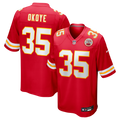 Christian Okoye Kansas City Chiefs Game Retired Player Jersey - Red