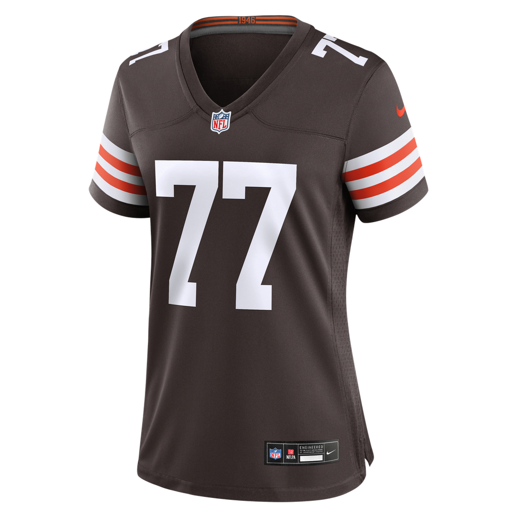 Zion Johnson Cleveland Browns Women's Team Game Jersey - Brown