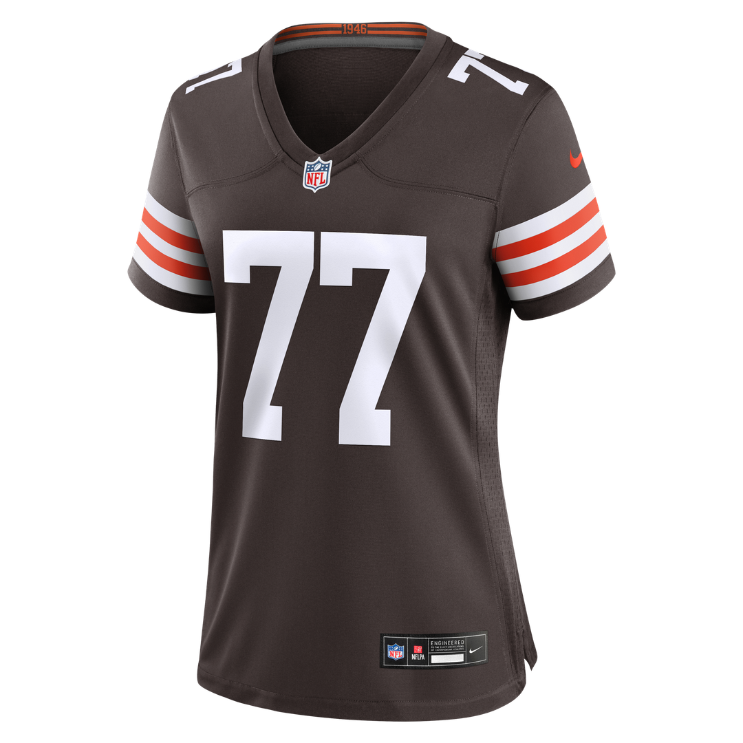 Zion Johnson Cleveland Browns Women's Team Game Jersey - Brown
