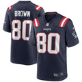 Troy Brown New England Patriots Game Retired Player Jersey - Navy