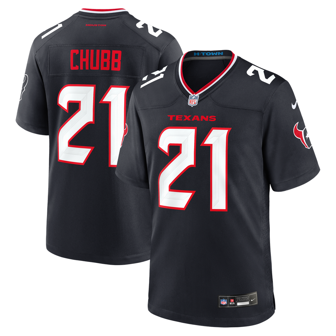 Nick Chubb Houston Texans Team Game Jersey - Navy