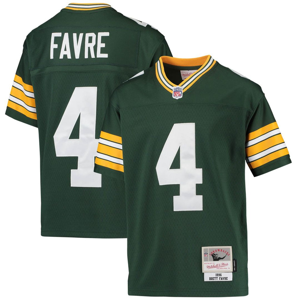 Brett Favre Green Bay Packers Youth 1996 Retired Player Legacy Jersey - Green