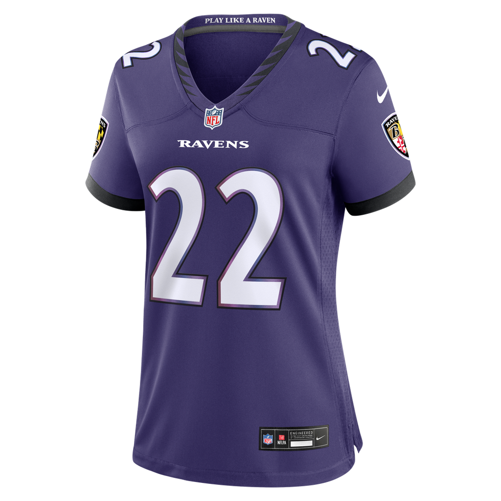 Derrick Henry Baltimore Ravens Women's Team Game Jersey - Purple
