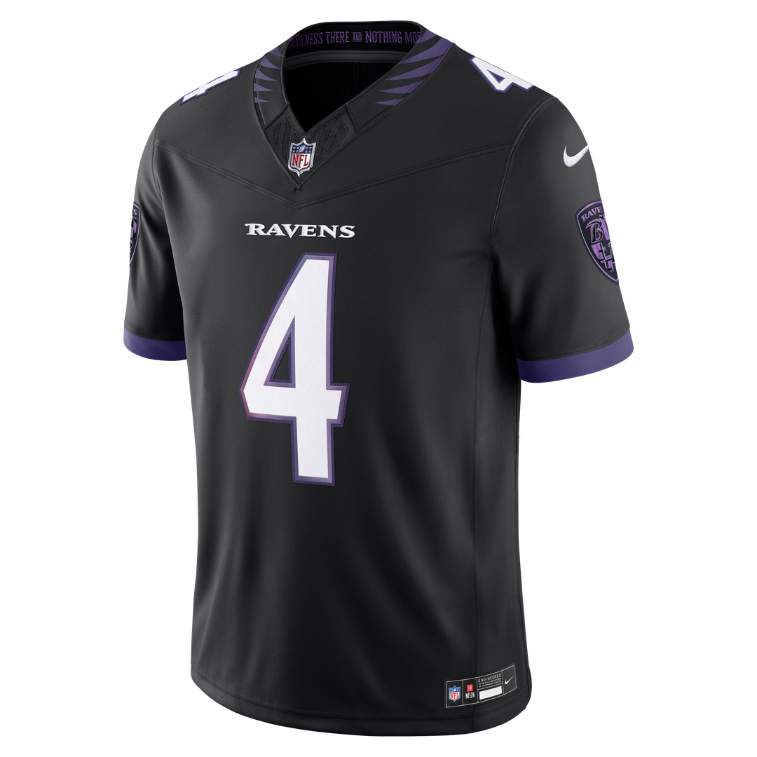 Zay Flowers Baltimore Ravens Alternate Alternate Vapor F.U.S.E. Stitched Limited Jersey - Black