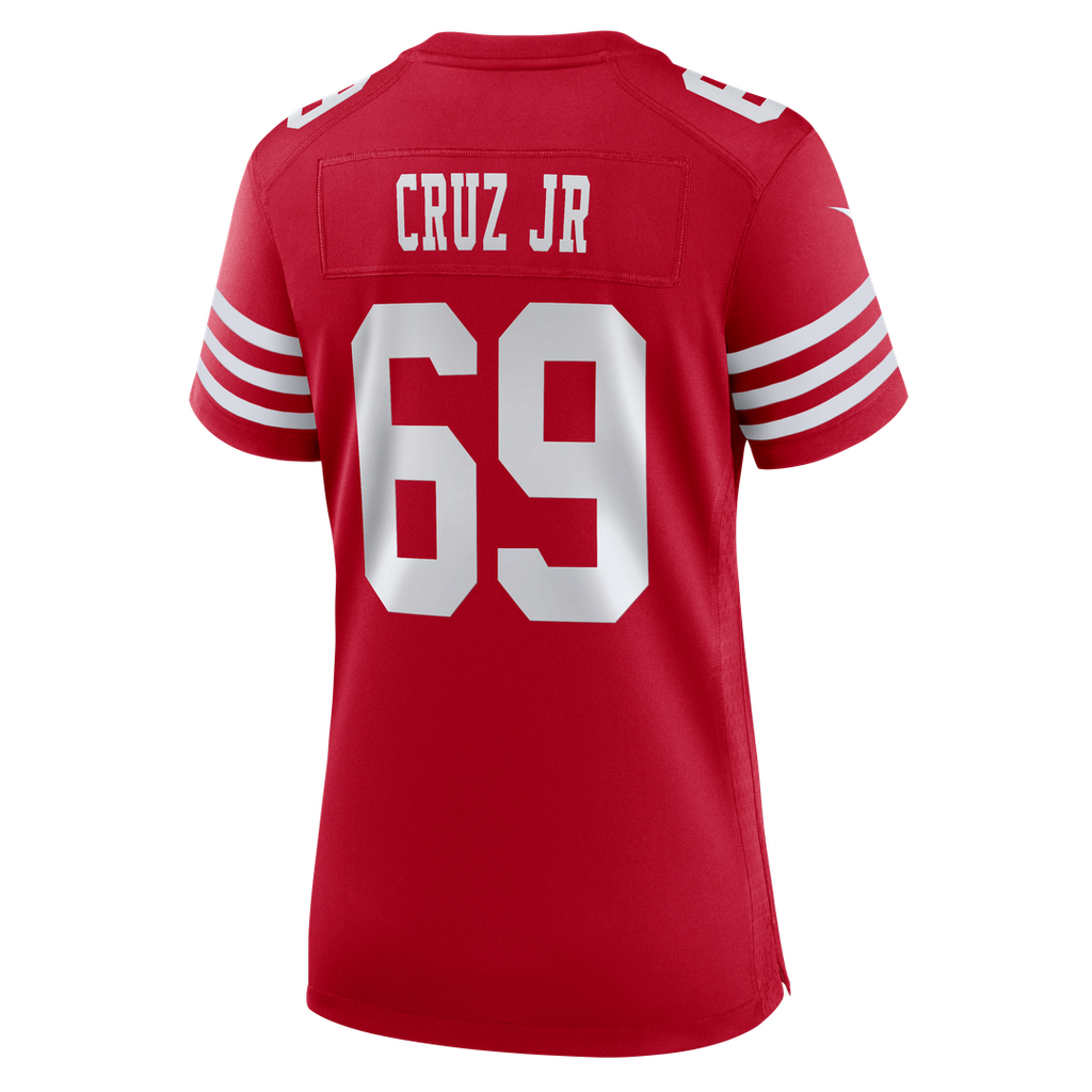Enrique Cruz Jr. San Francisco 49ers Women's Team Game Jersey - Scarlet