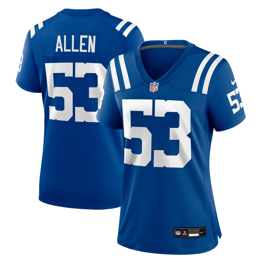 CJ Allen Indianapolis Colts Women's Team Game Jersey - Royal