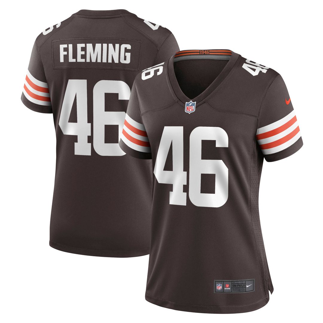 Don Fleming Cleveland Browns Women's Retired Player Jersey - Brown