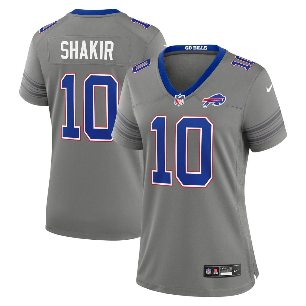 Khalil Shakir Buffalo Bills Women's Nickel City Game Jersey - Gray