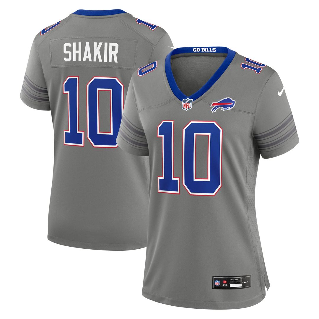 Khalil Shakir Buffalo Bills Women's Nickel City Game Jersey - Gray
