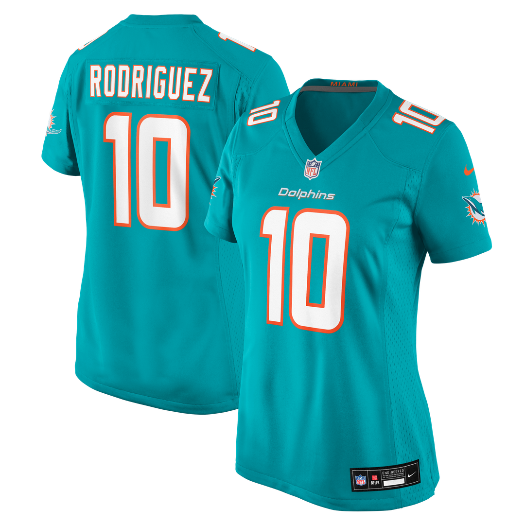 Jacob Rodriguez Miami Dolphins Women's Team Game Jersey - Aqua