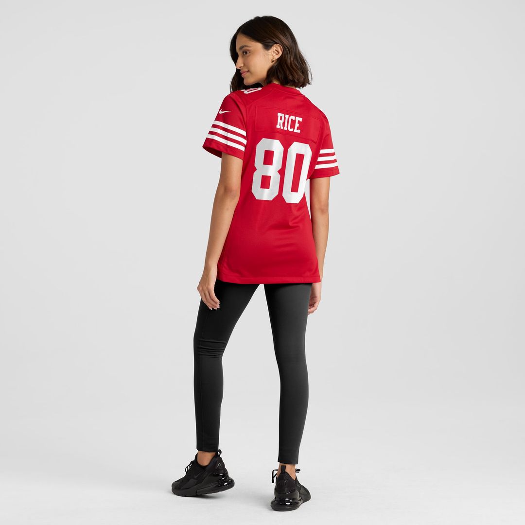 Jerry Rice San Francisco 49ers Women's Retired Player Game Jersey - Scarlet
