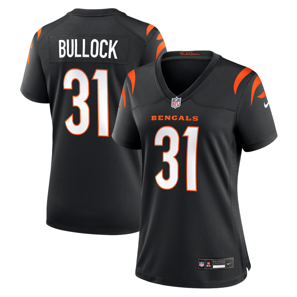 Kentrel Bullock Cincinnati Bengals Women's Team Game Jersey - Black