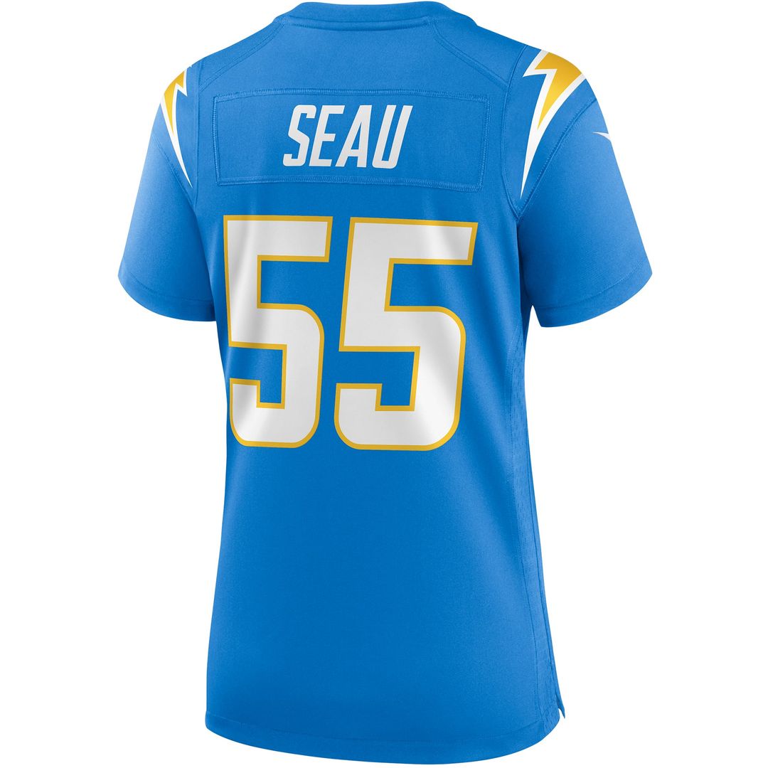 Junior Seau Los Angeles Chargers Women's Retired Game Jersey - Royal