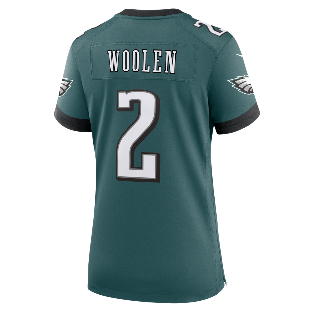 Tariq Woolen Philadelphia Eagles Women's Team Game Jersey - Midnight Green